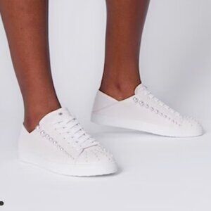 STUART WEITZMAN | Goldie convertible leather sneakers pearl Cream Sz 10.5
